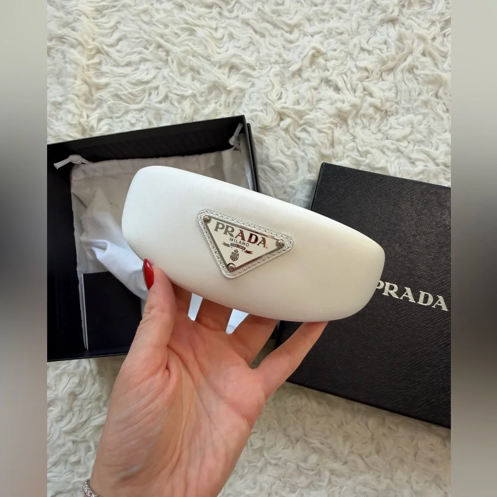 Authentic Prada White Re-Nylon Headband with full set - Picture 14 of 16